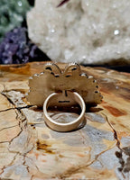 Handcrafted, Adjustable, butterfly Turquoise cluster Sterling Ring