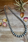 20 1/2 inch 8 to 14 mm Sterling Silver Pearls Necklace