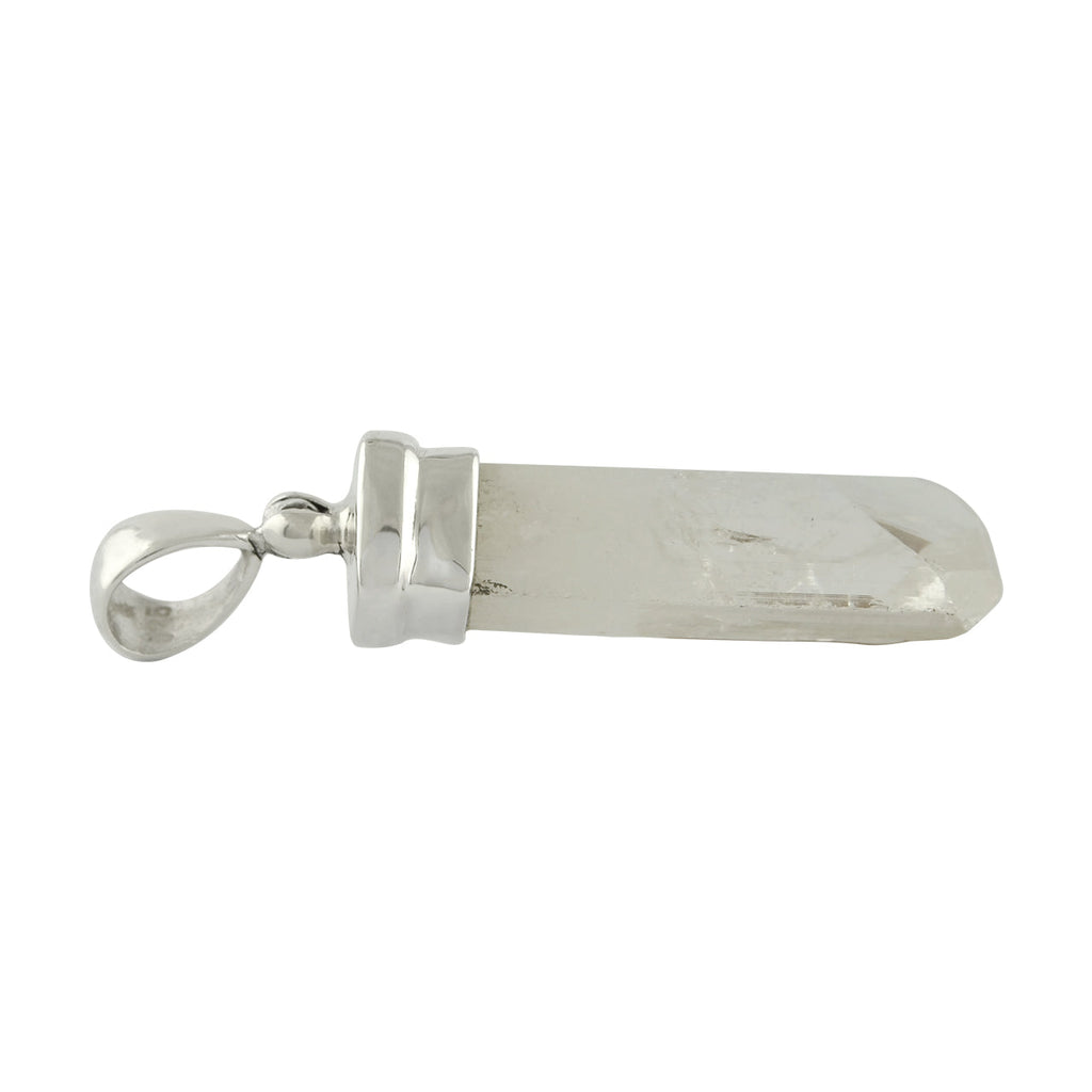 Starborn Danburite Crystal Cap Set Pendant in Sterling Silver