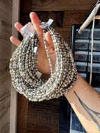 White Buffalo Torpedo choker Sterling Silver Pearls