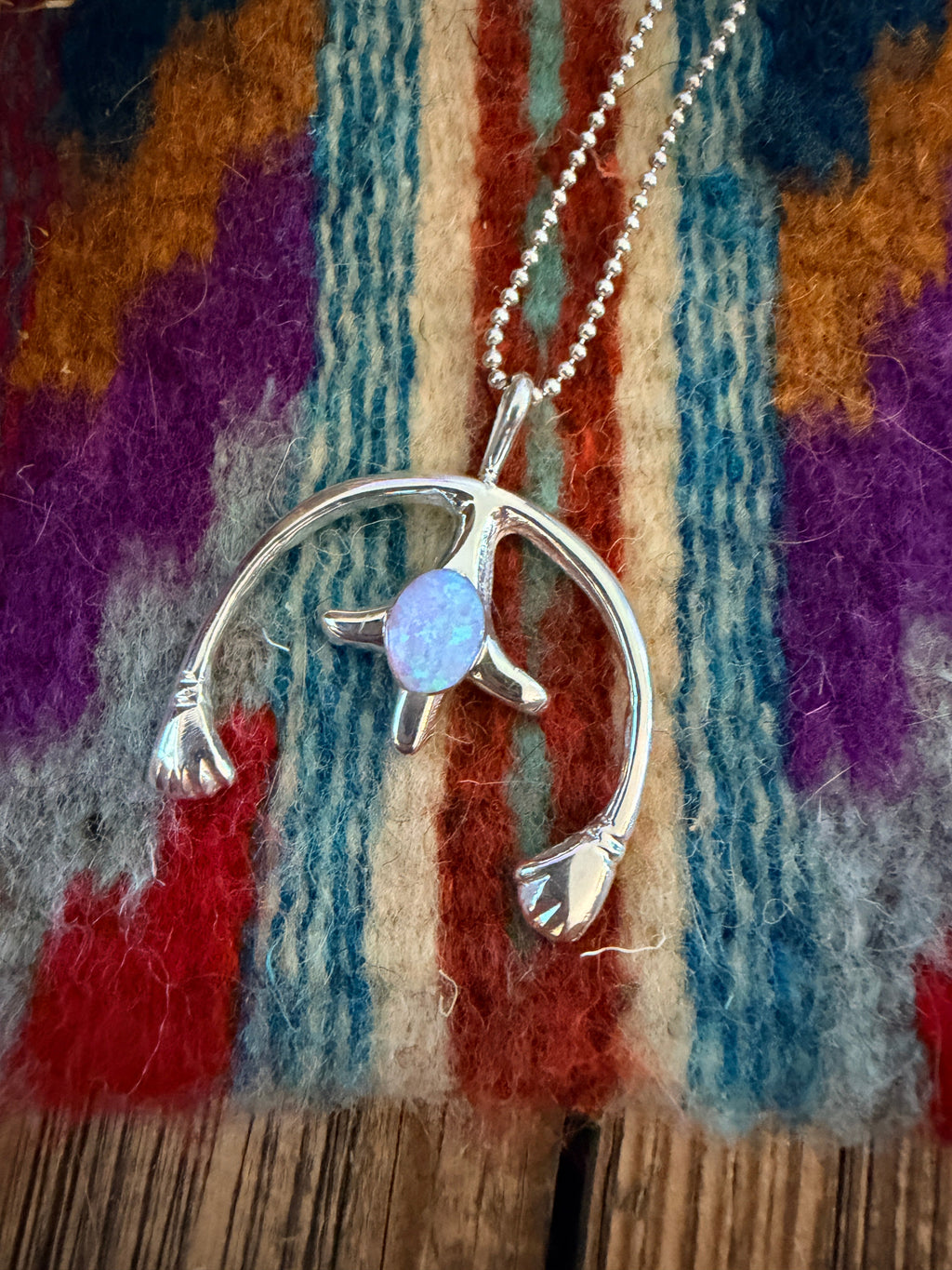 Handcrafted Sterling Silver & Opal Naja Pendant by Joseph Martinez