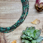 Faceted African Turquoise Necklace – 19"  – 3mm