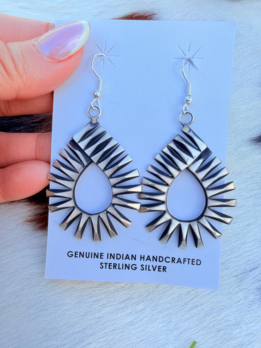 Handcrafted Beth Dutton Collection Sterling Silver Dangle Earrings