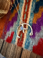 Handcrafted Sterling Silver & Opal Naja Pendant by Joseph Martinez