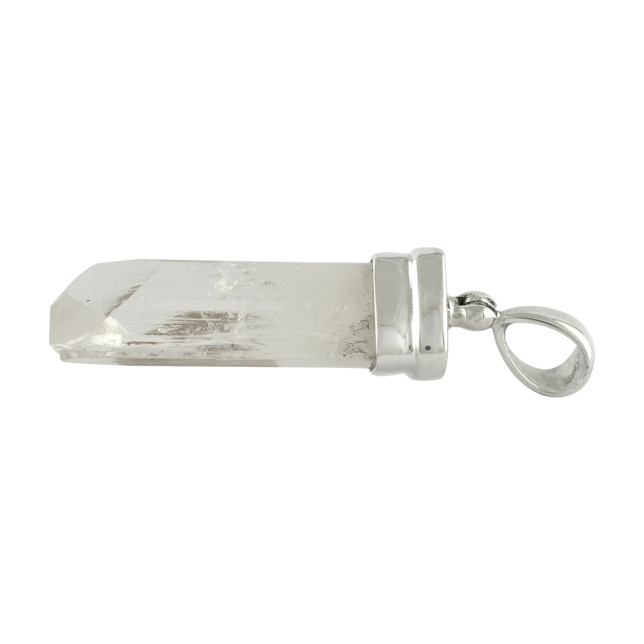 Starborn Danburite Crystal Cap Set Pendant in Sterling Silver