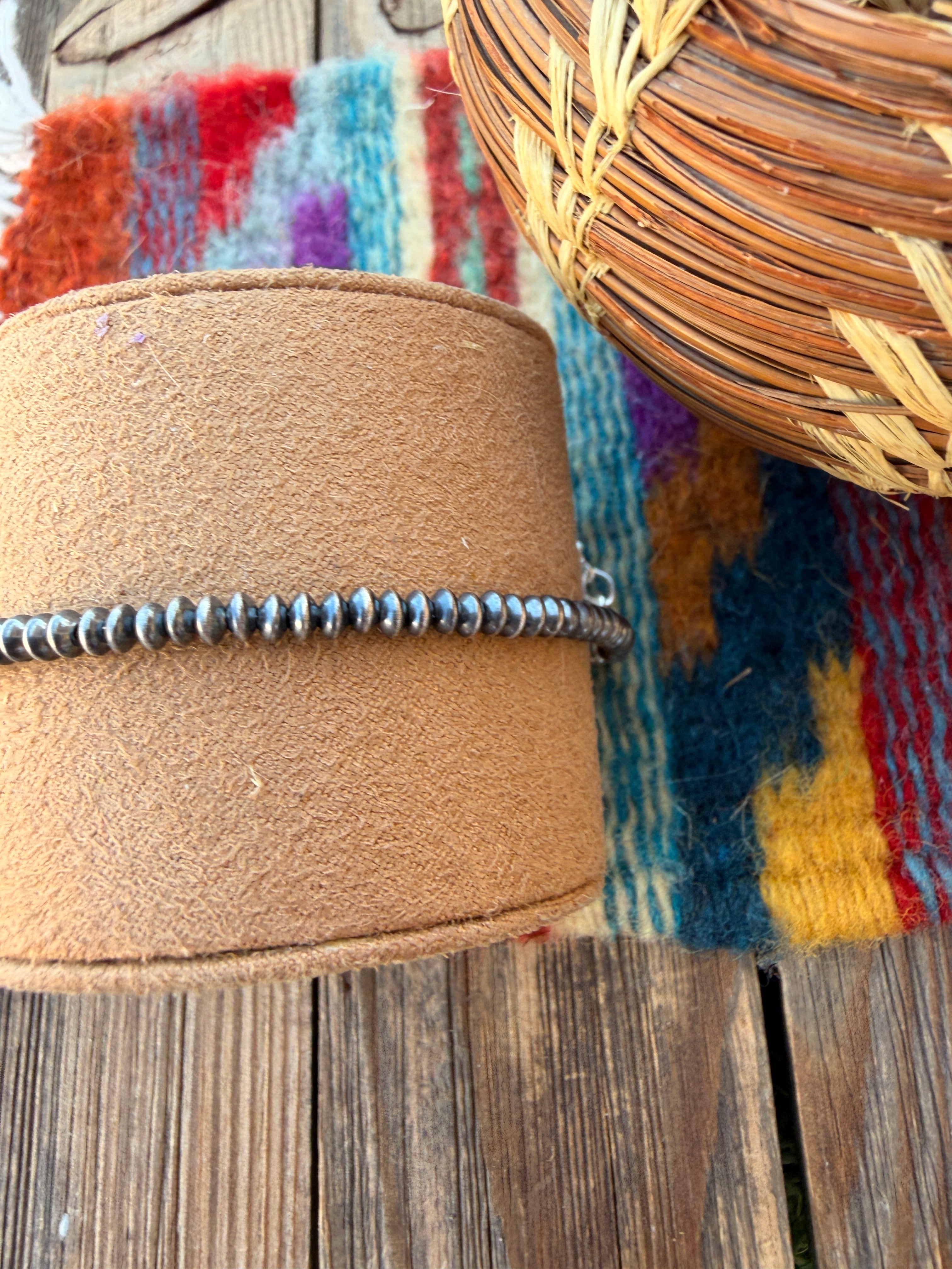 Handcrafted 3mm Sterling Silver Saucer Bead Bracelet