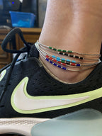 Handmade Sterling Silver Liquid Silver Anklets