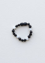 Raw Black Baltic Amber + Moonstone || Necklace