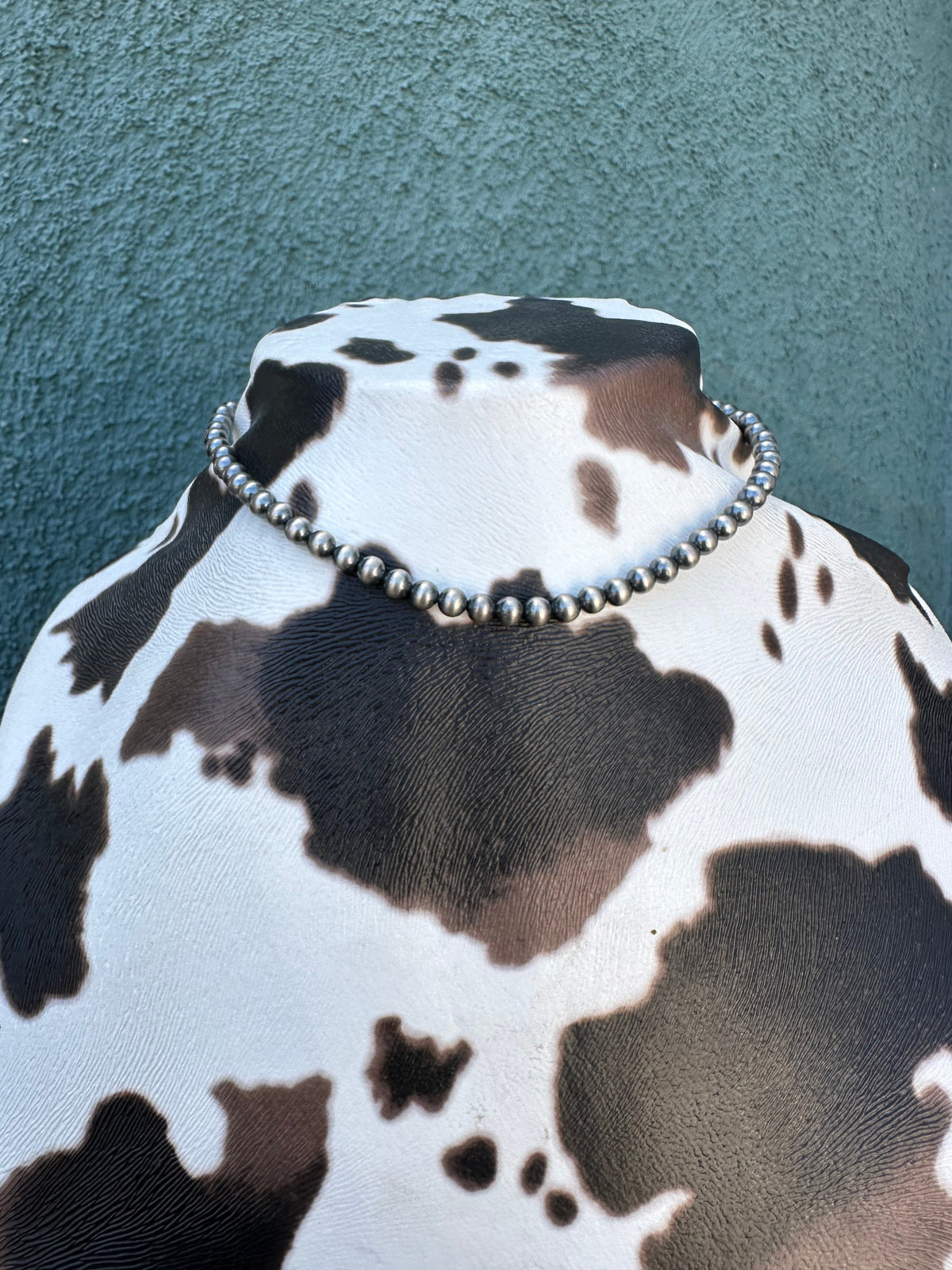 3mm Sterling Silver Pearl Style Beaded Necklace w/ 2 inch extender
