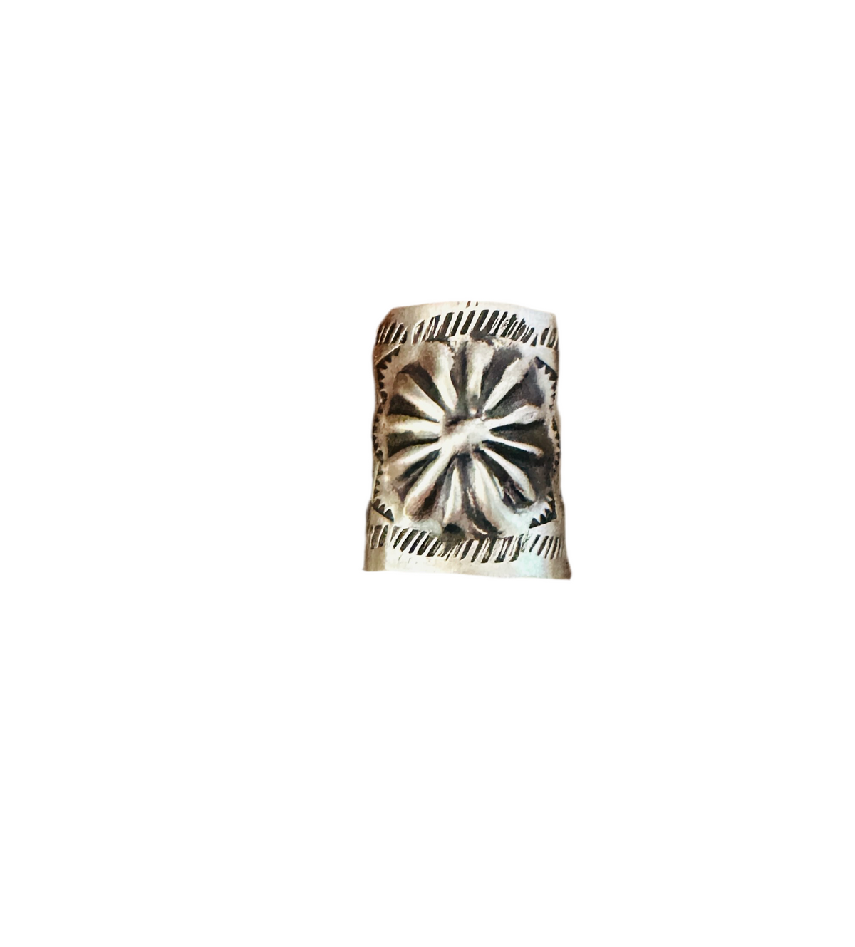 Handcrafted Sterling Silver Hand Stamped Ponytail Clip