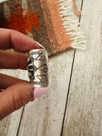 Handcrafted Sterling Silver Hand Stamped Ponytail Clip