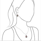 Starborn Red Fordite Pendant and Earring Set in Sterling Silver