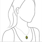 Starborn Ammolite Hamsa Hand Pendant in Sterling Silver