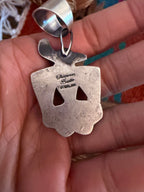 Handcrafted Sterling Silver & Turquoise Thunderbird Pendant by Chimney Butte