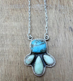 Blue Kingman and Paloma Sterling Silver Necklace