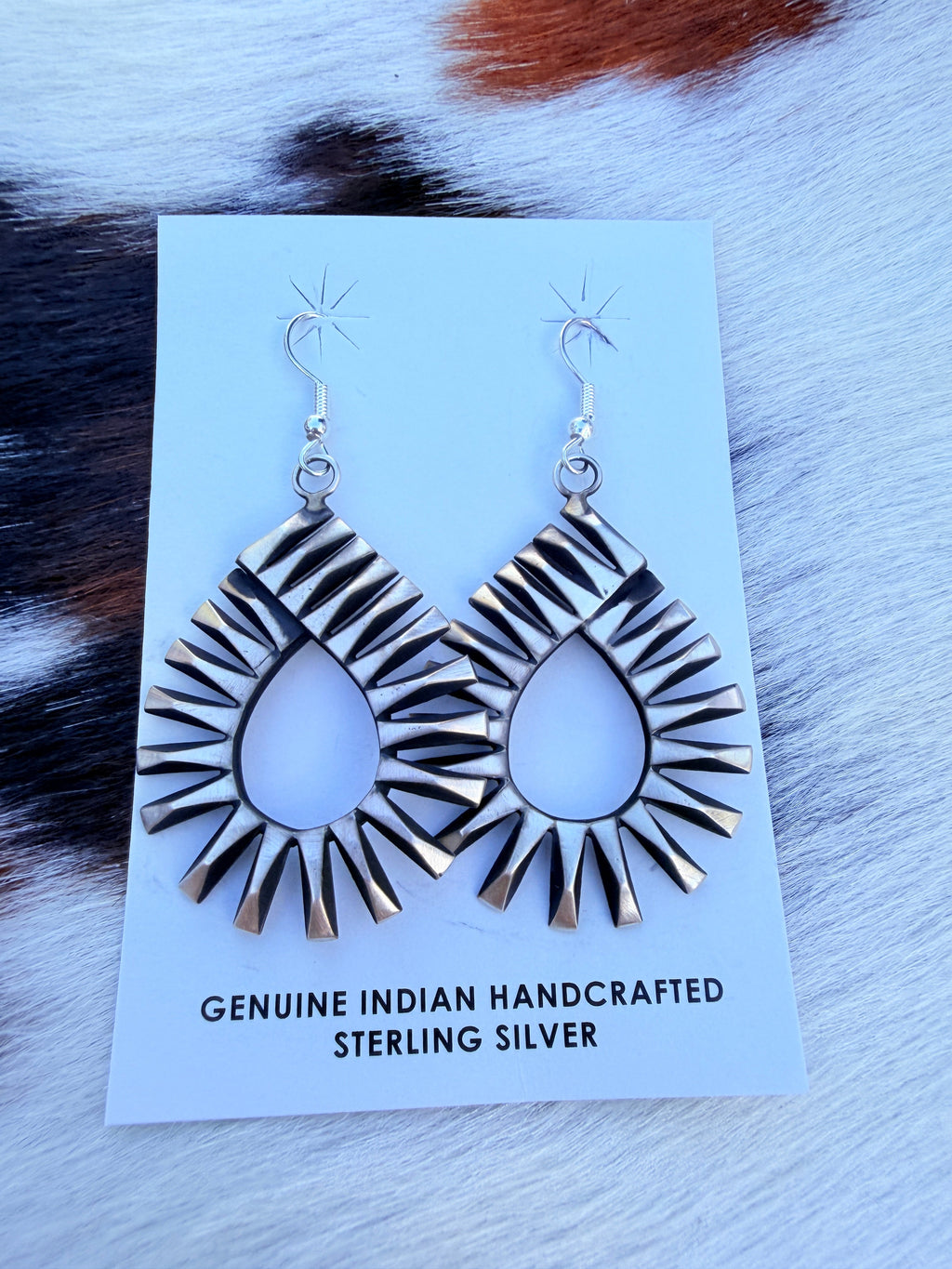 Handcrafted Beth Dutton Collection Sterling Silver Dangle Earrings
