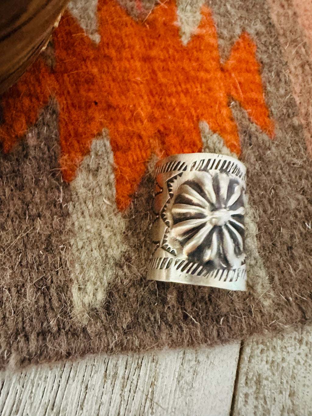 Handcrafted Sterling Silver Hand Stamped Ponytail Clip