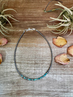 Blue-Green Turquoise Heishi Choker – 14"