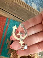 Handcrafted Coral & Sterling Silver Naja Earring and Pendant Set