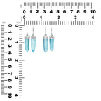 Starborn Aqua Aura Quartz Crystal Point Sterling Silver Drop Earrings