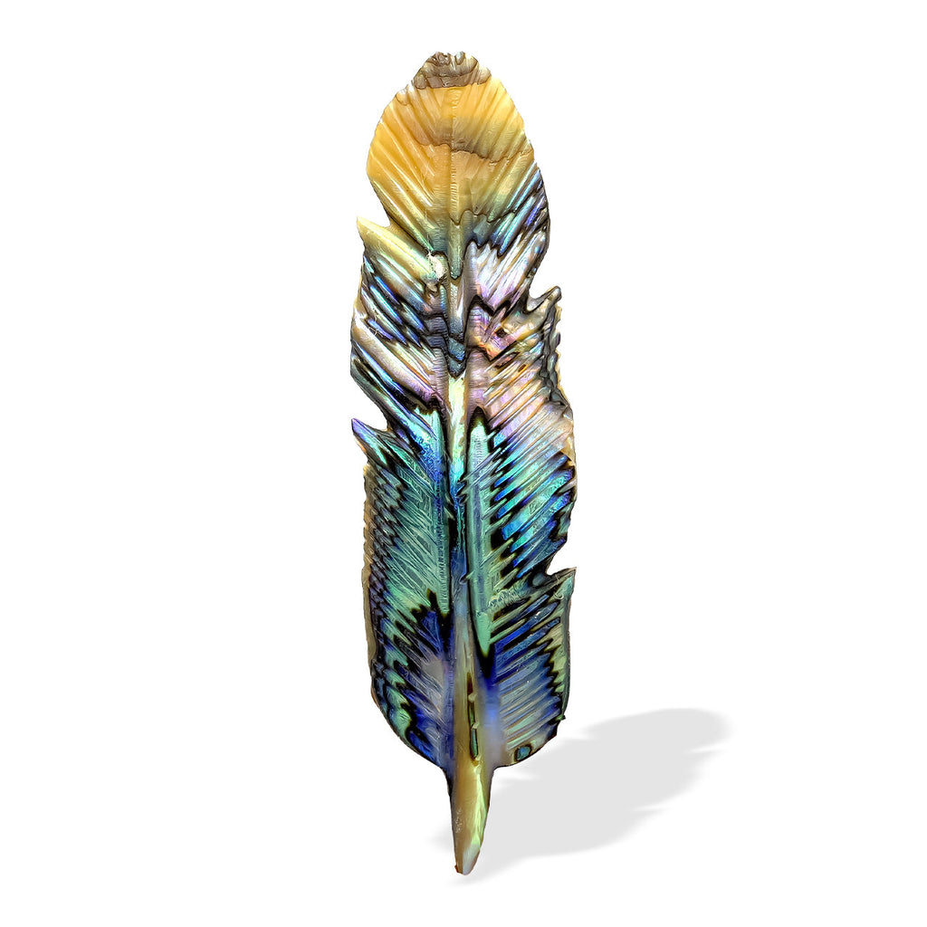 Starborn Hand Carved Abalone Shell Feathers 30-35 mm