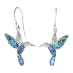 Starborn Abalone Shell Hummingbird Earrings in Sterling Silver