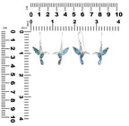 Starborn Abalone Shell Hummingbird Earrings in Sterling Silver