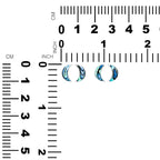Starborn Gemstone Crescent Moon Post Style Earrings in Sterling Silver