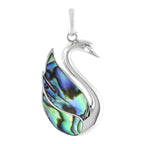 Starborn Abalone Shell Swan Pendant in Sterling Silver