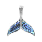 Starborn Abalone Whale Tail Pendant in Sterling Silver