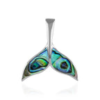 Starborn Abalone Whale Tail Pendant in Sterling Silver