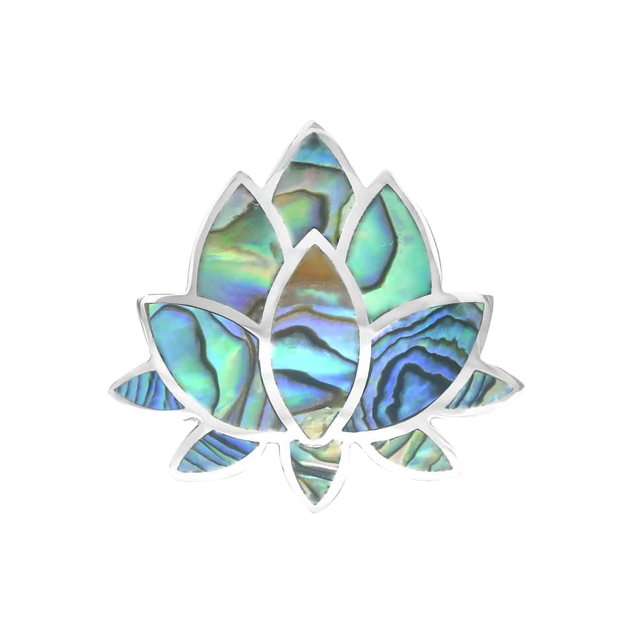 Starborn Abalone Lotus Ring in Sterling Silver