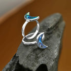 Starborn Abalone Shell Crescent Moon Rings in Sterling Silver