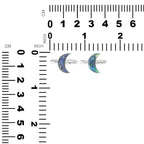 Starborn Abalone Shell Crescent Moon Rings in Sterling Silver