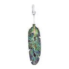 Starborn Abalone Shell Feather Pendant and Earrings Set in Sterling Silver