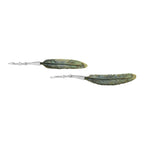 Starborn Abalone Shell Feather Pendant and Earrings Set in Sterling Silver