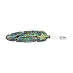 Starborn Abalone Shell Feather Pendant and Earrings Set in Sterling Silver
