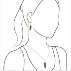 Starborn Abalone Shell Feather Pendant and Earrings Set in Sterling Silver
