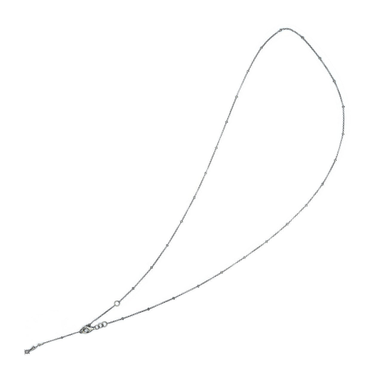 Starborn 20" Sterling Silver Chain with Decorative Spacers and Shooting Star Charm - Multiple Colors