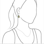Starborn Ammonite with Turquoise Inlay Earrings in Sterling Silver
