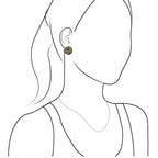 Starborn Ammonite with Abalone Shell Inlay Post Style Earrings in Sterling Silver