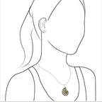 Starborn Mother of Pearl Inlaid Ammonite Pendant in Sterling Silver