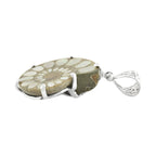 Starborn Ammonite with Mother of Pearl Inlay, Prong Set Pendant