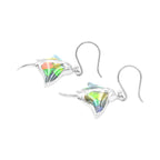 Starborn Gemstone Manta Ray Earrings in Sterling Silver