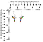 Starborn Ammolite and Sterling Silver Hummingbird Earrings
