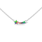 Starborn Shooting Star Necklace with Chain in Sterling Silver