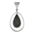 Starborn Ammolite Pear Pendant with Frame in Sterling Silver