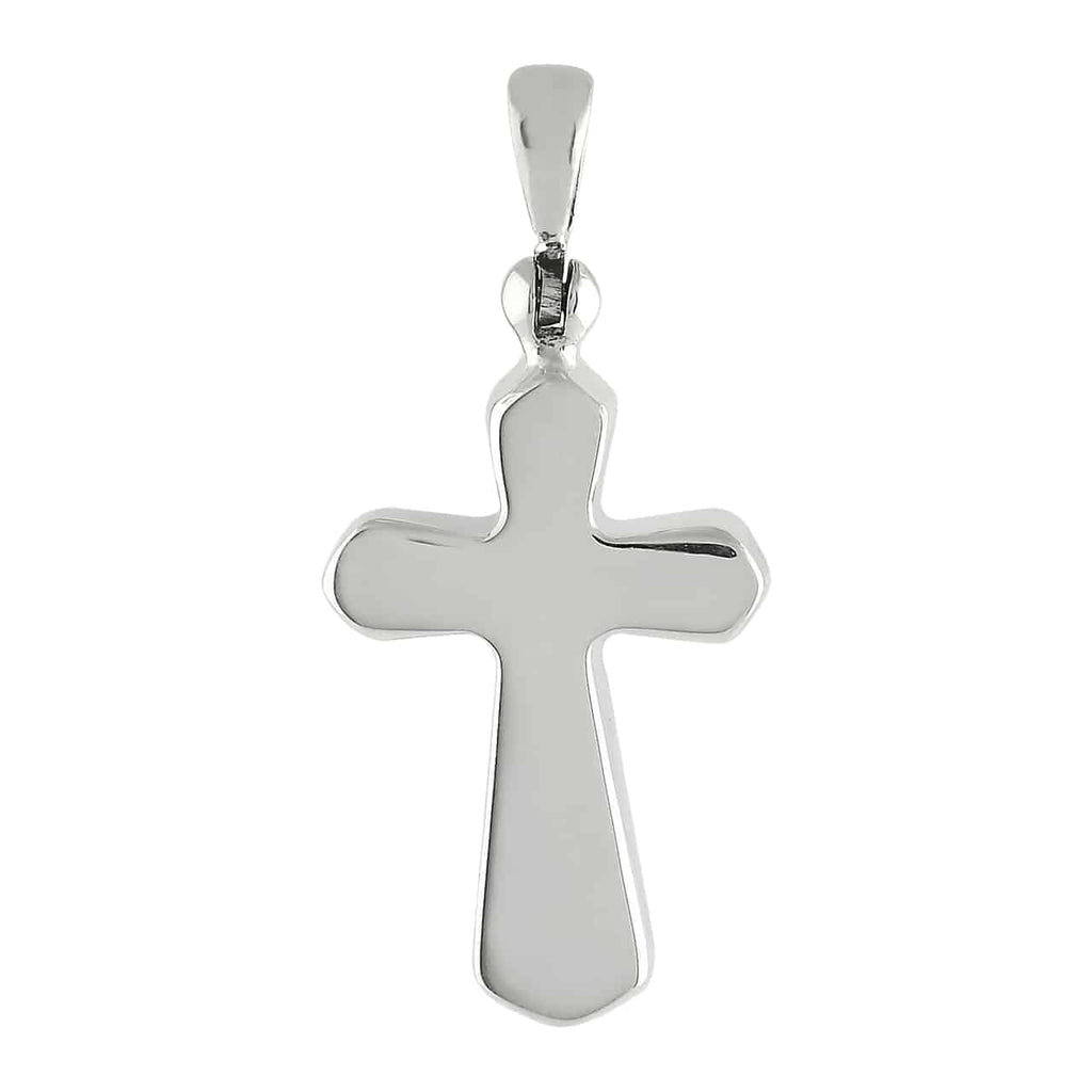 Starborn Ammolite Cross Pendant in Sterling Silver
