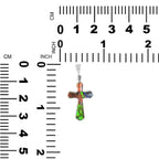 Starborn Ammolite Cross Pendant in Sterling Silver