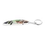 Starborn Feather Pendant with Beautiful Gemstones in Sterling Silver